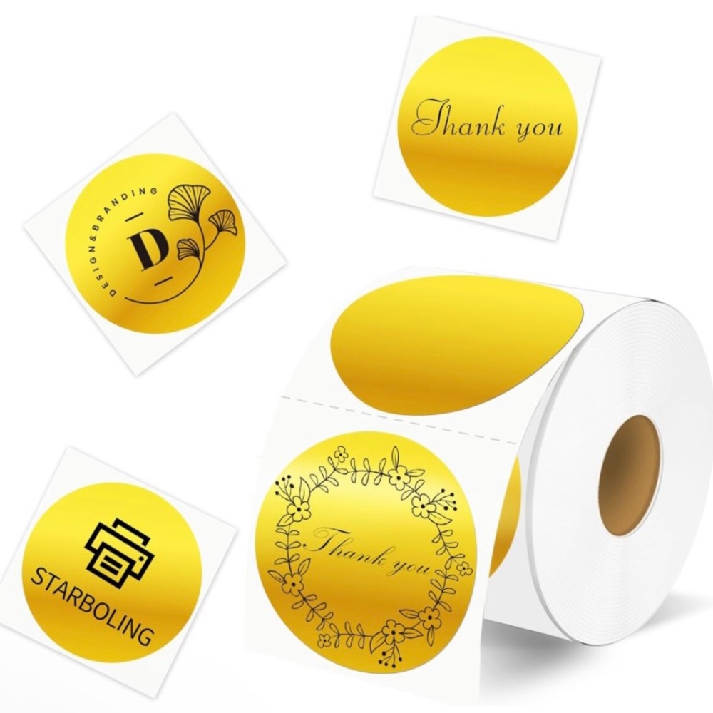 Custom Hand Crafted Thank You Stickers, 100 ct - Picture 3 of 15
